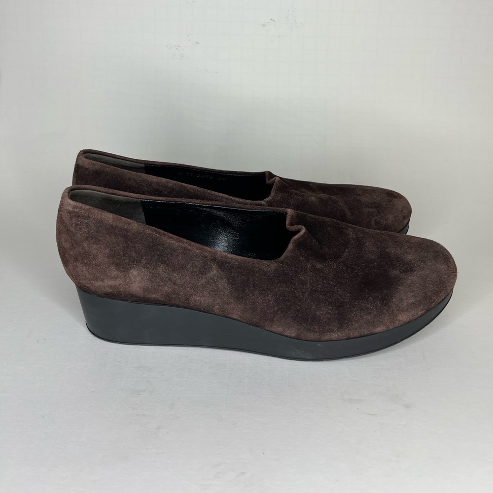 Robert Clergerie Brown Suede Platform Loafers